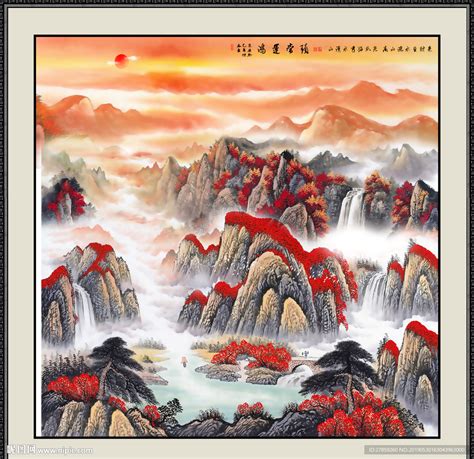 山水画 风水|鸿运当头/旭日东升/紫气东来：中国山水画暗藏的家居风水/人生运势